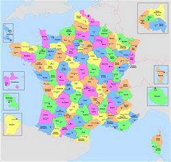 Carte administrative de la France